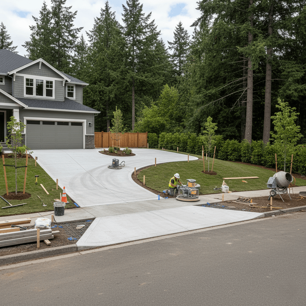 concrete driveways redmond wa