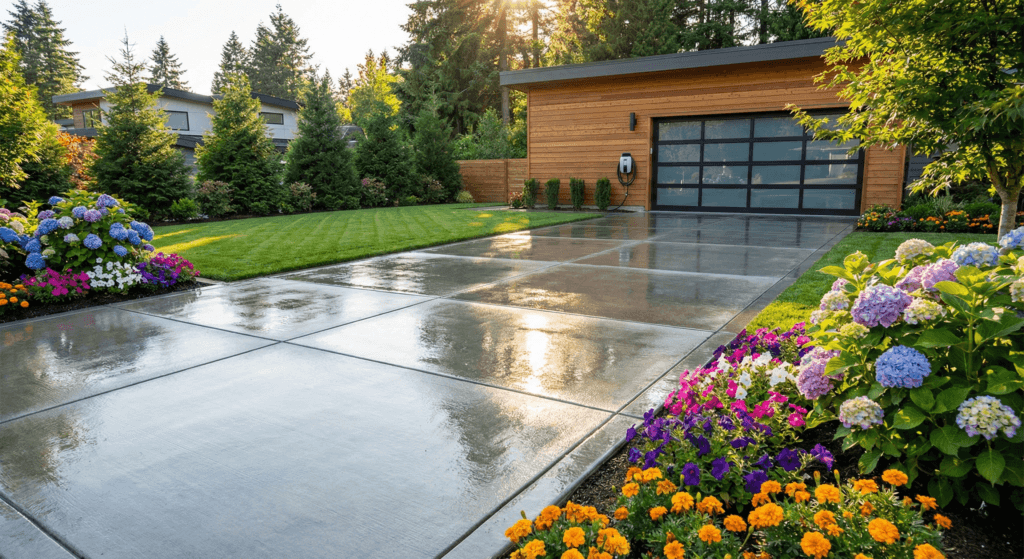 concrete driveway redmond wa
