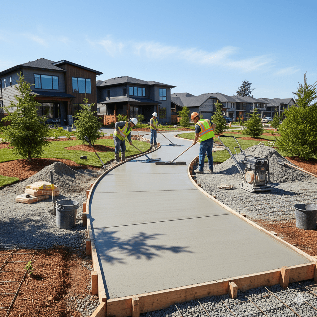 concrete walkway redmond wa